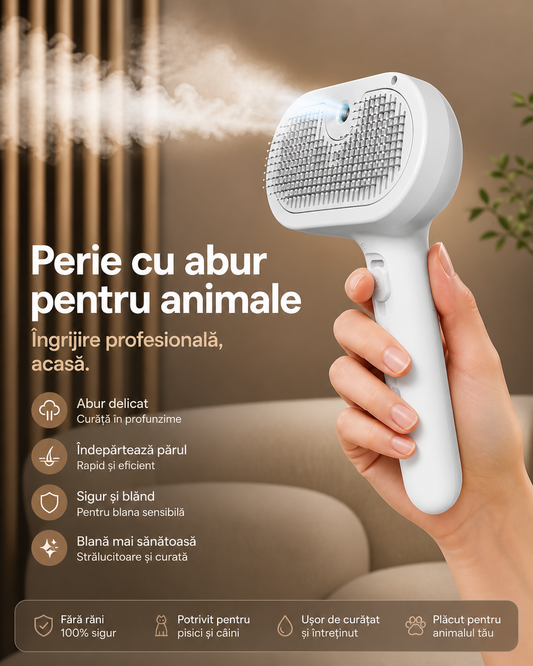 Perie cu abur pentru animale