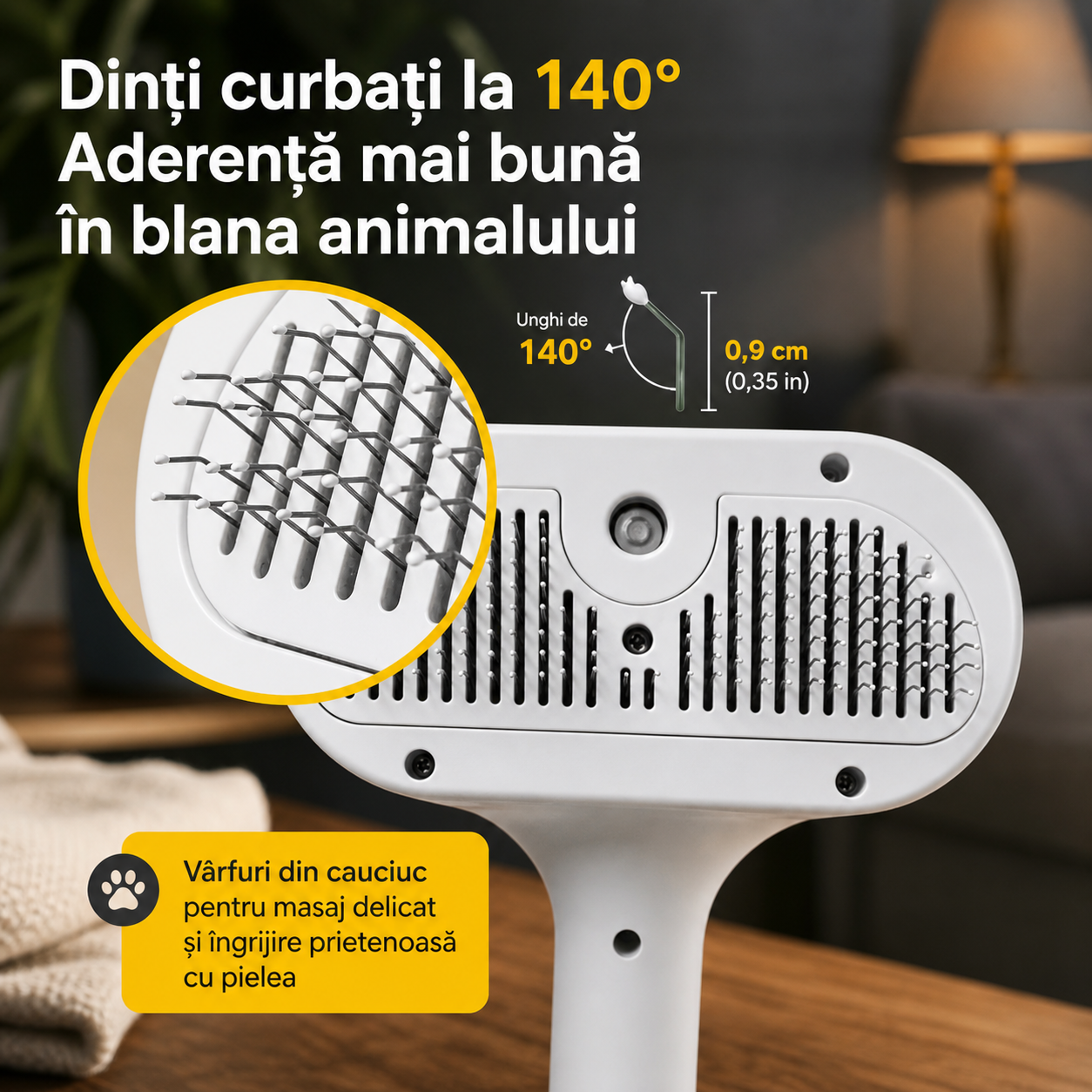Perie cu abur pentru animale